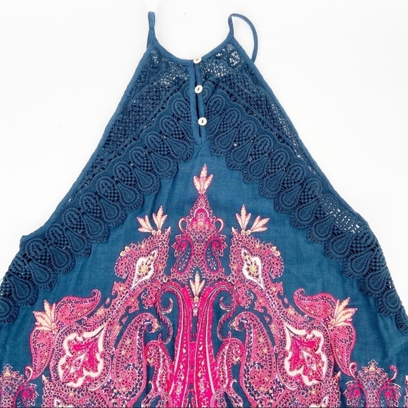 Free People Shea Printed Halter Neck Mini Dress - Picture 6 of 8